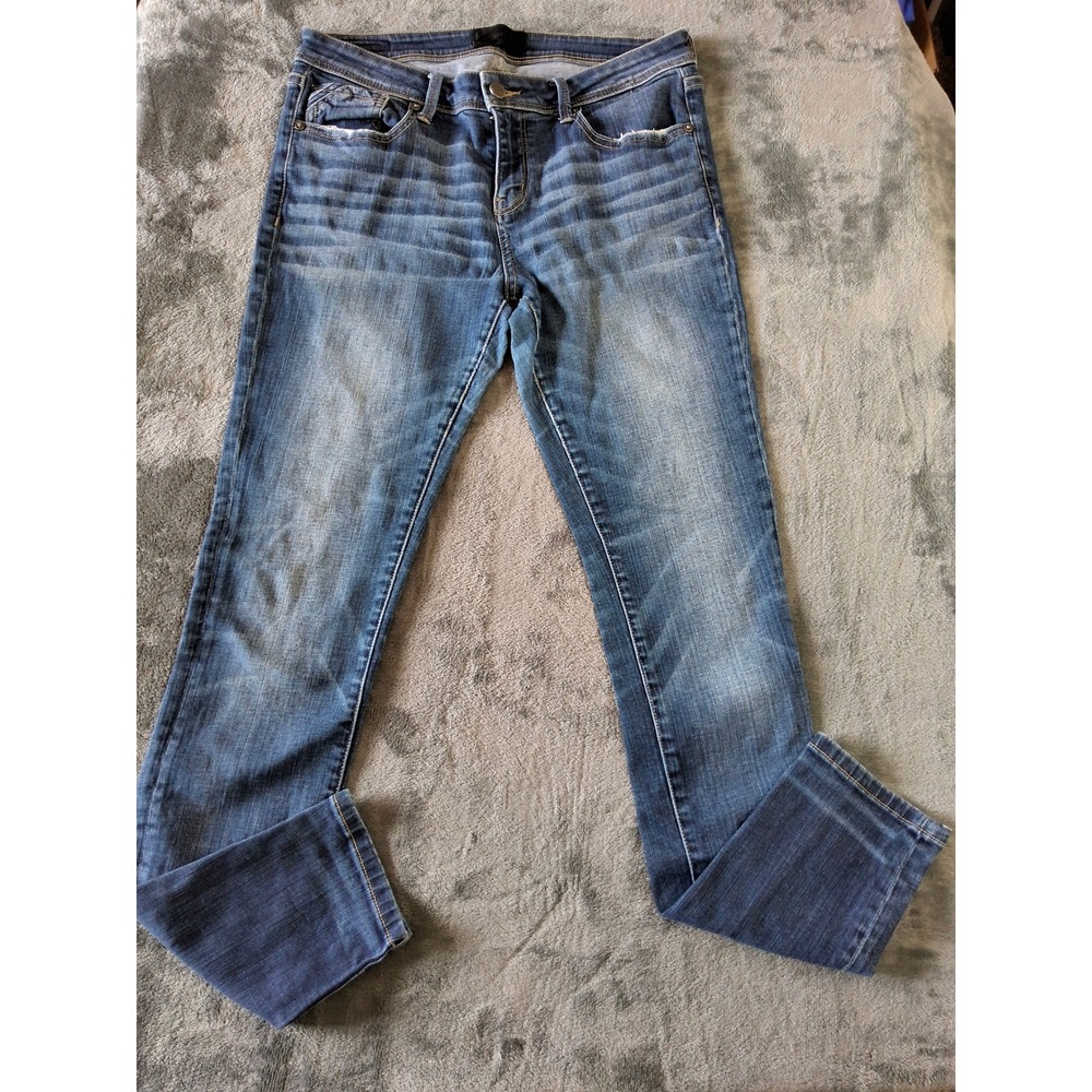 Buckle Black No. 53 Ankle‎ Skinny Jeans Womens 29 Medium Wash Distressed Denim